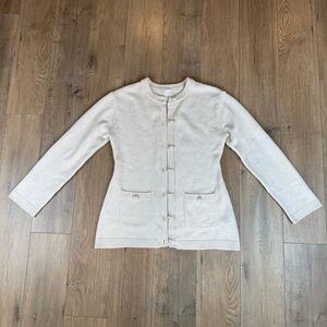 H&M Cream Cardigan with Pearl Buttons